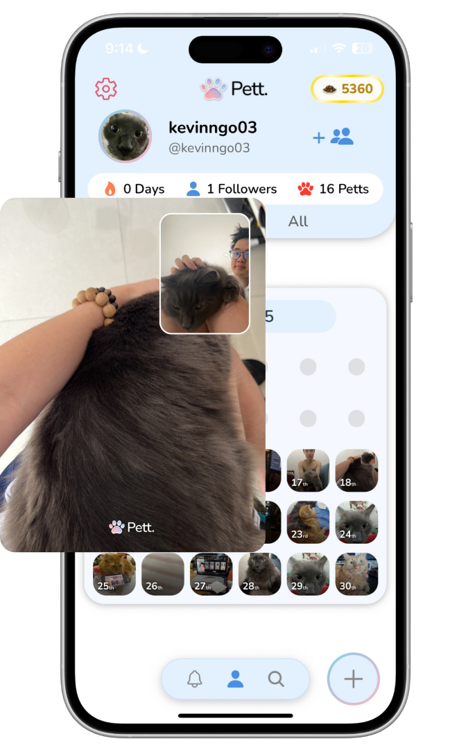 Pet app mockup